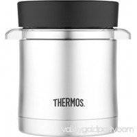 Thermos TS3200TRI6 Stainless Steel Microwavable Food Jar With Stainless Steel Vacuum Insulated Sleeve, 16oz   554414045